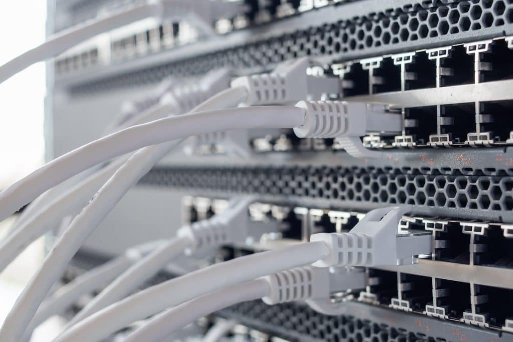 Funktionsfähige Netzwerkhardware im Rechenzentrum